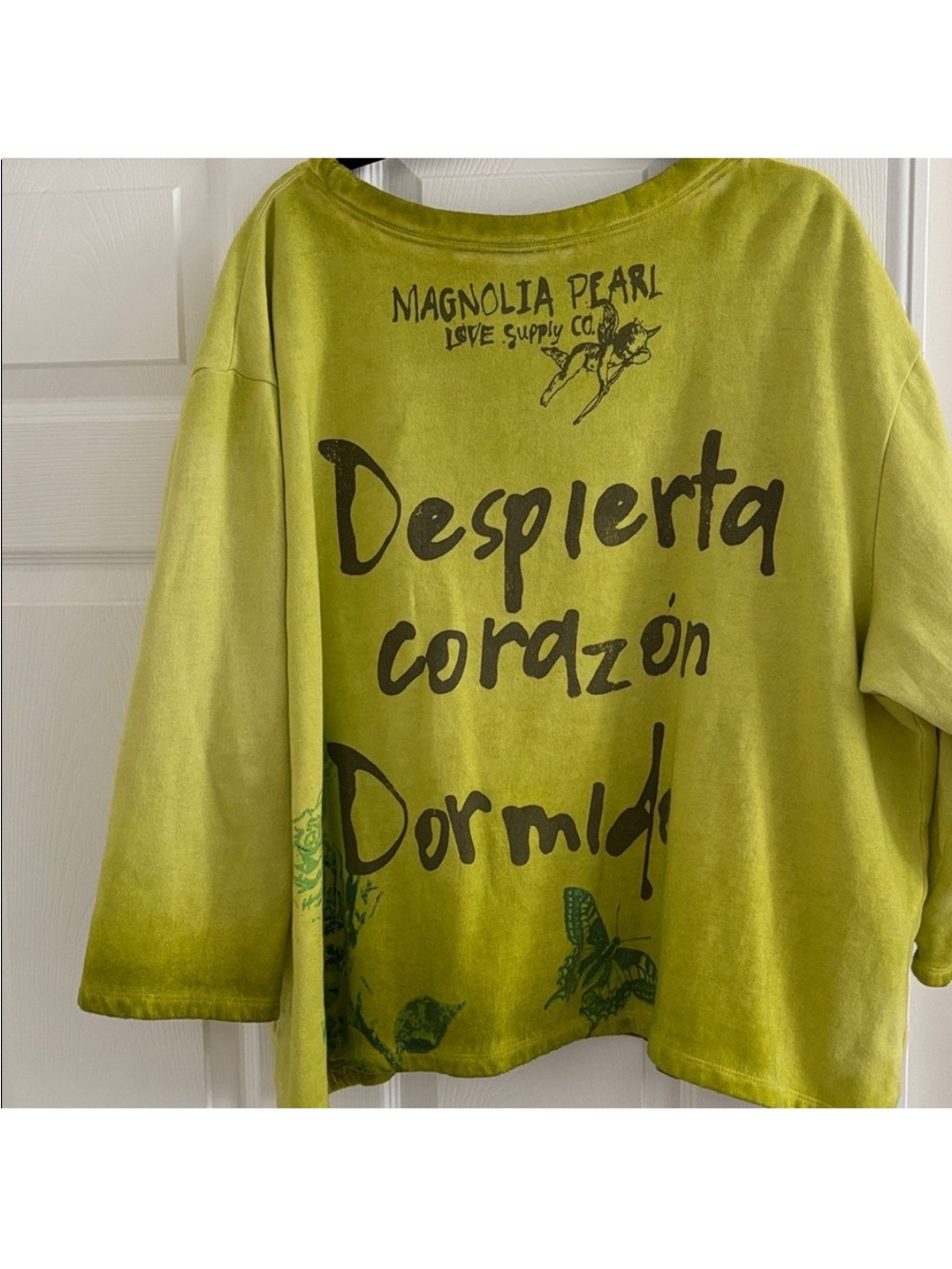 Magnolia Pearl Lime Green Frida Kahlo Graphic Sweatshirt - Picture 3 of 5